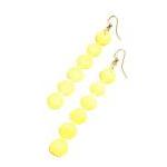 Lace Earrings Hand Dyed - Yellow Glow In The Dark..
