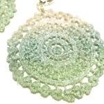 Lace Earrings - Mint Green, Blue And White..